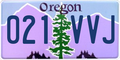 OR license plate 021VVJ