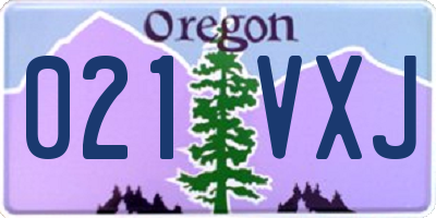 OR license plate 021VXJ
