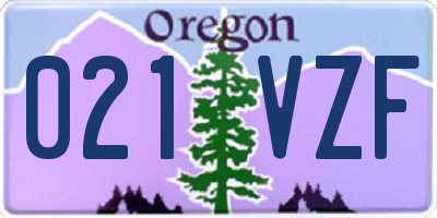 OR license plate 021VZF