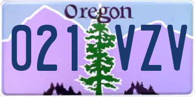OR license plate 021VZV