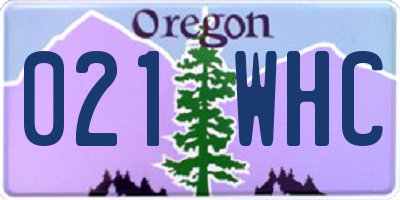 OR license plate 021WHC