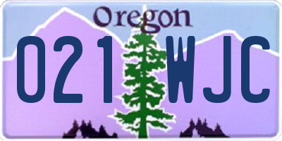 OR license plate 021WJC