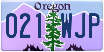 OR license plate 021WJP
