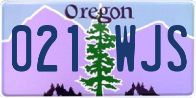OR license plate 021WJS