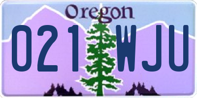 OR license plate 021WJU