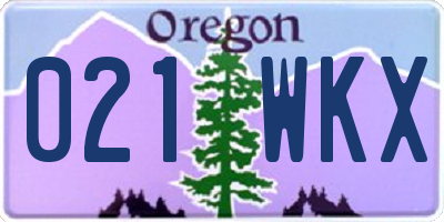 OR license plate 021WKX