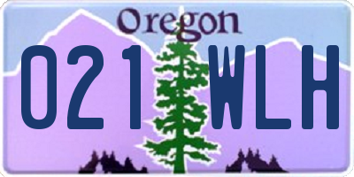 OR license plate 021WLH