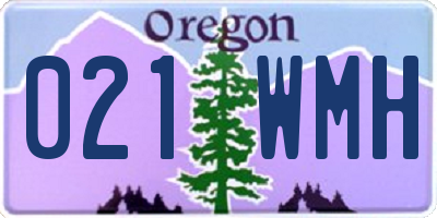 OR license plate 021WMH