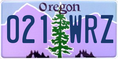 OR license plate 021WRZ