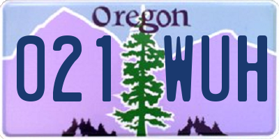 OR license plate 021WUH