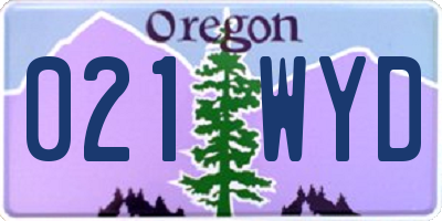 OR license plate 021WYD