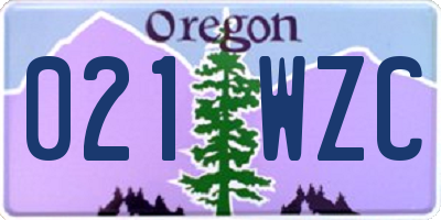 OR license plate 021WZC
