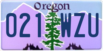 OR license plate 021WZU