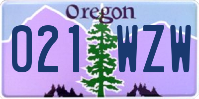 OR license plate 021WZW