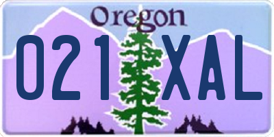 OR license plate 021XAL