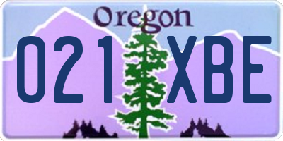OR license plate 021XBE