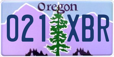 OR license plate 021XBR