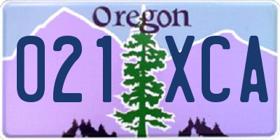 OR license plate 021XCA