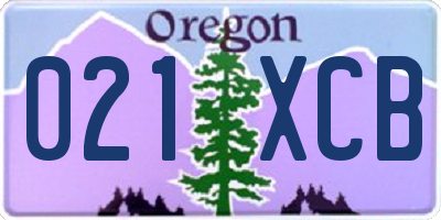 OR license plate 021XCB