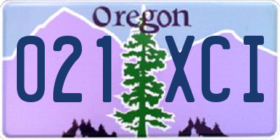 OR license plate 021XCI
