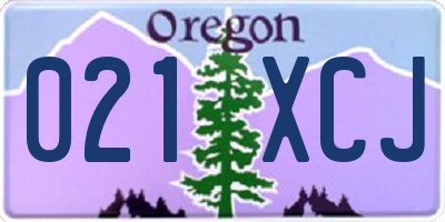 OR license plate 021XCJ