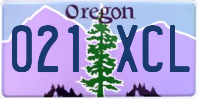 OR license plate 021XCL