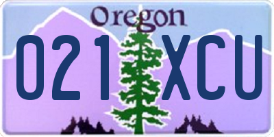 OR license plate 021XCU