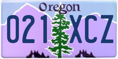 OR license plate 021XCZ