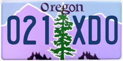 OR license plate 021XDO
