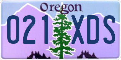 OR license plate 021XDS