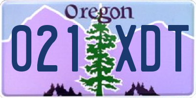 OR license plate 021XDT