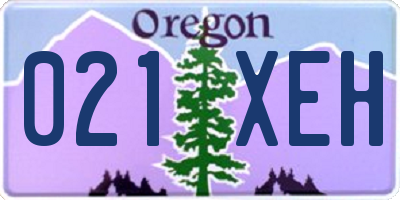 OR license plate 021XEH