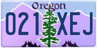OR license plate 021XEJ