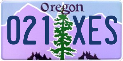 OR license plate 021XES
