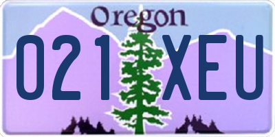 OR license plate 021XEU
