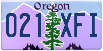 OR license plate 021XFI