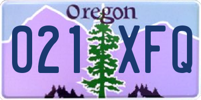 OR license plate 021XFQ