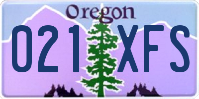 OR license plate 021XFS
