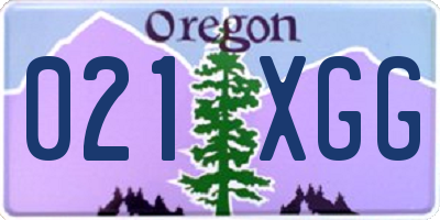 OR license plate 021XGG