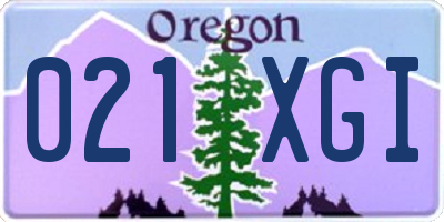 OR license plate 021XGI