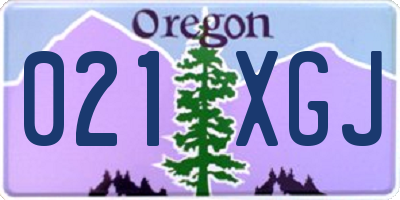 OR license plate 021XGJ