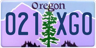 OR license plate 021XGO