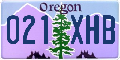 OR license plate 021XHB