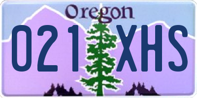 OR license plate 021XHS