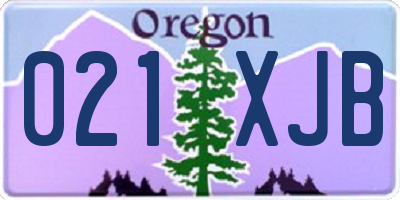 OR license plate 021XJB
