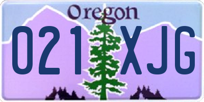 OR license plate 021XJG
