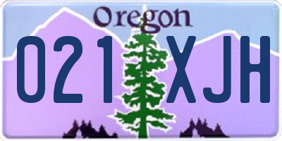 OR license plate 021XJH