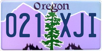 OR license plate 021XJI