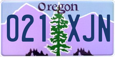 OR license plate 021XJN