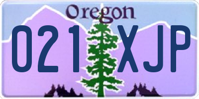 OR license plate 021XJP